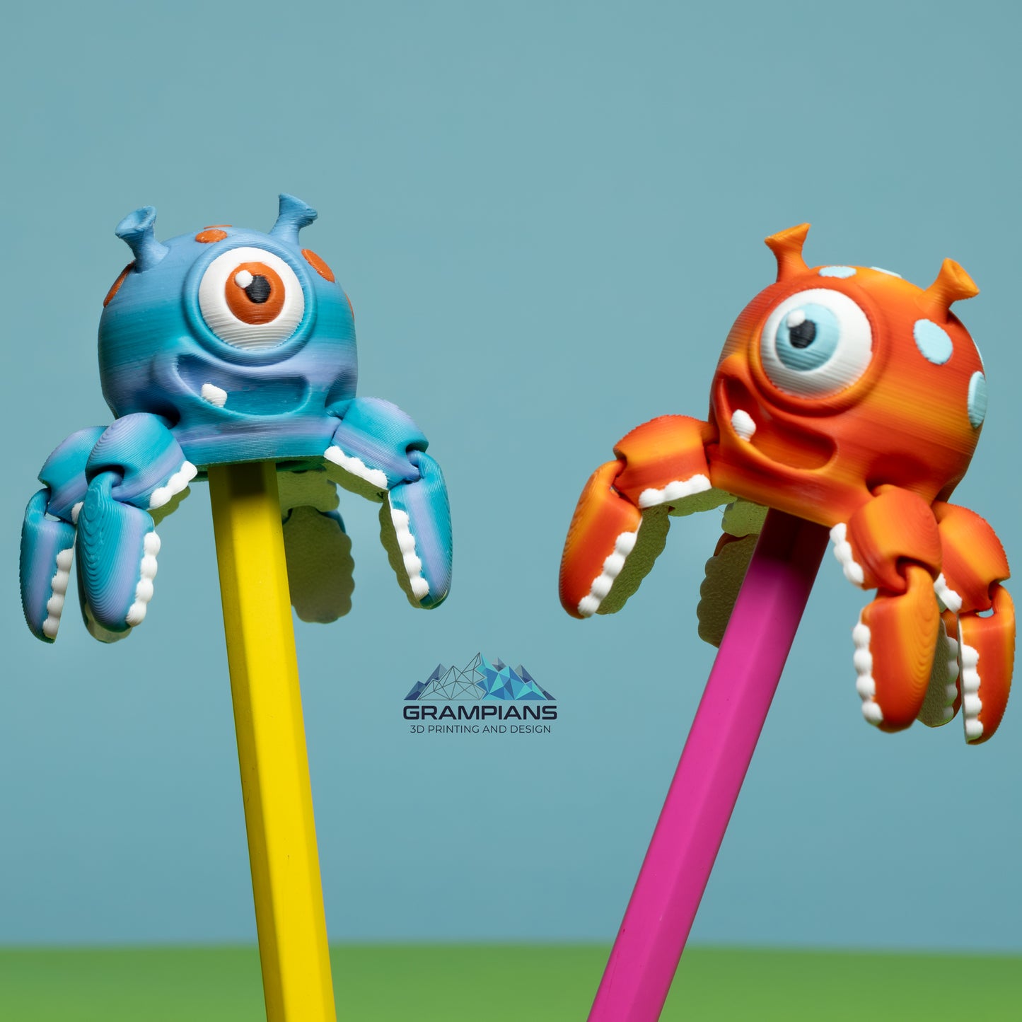 Flexi Alien Squid Spinning pencil topper