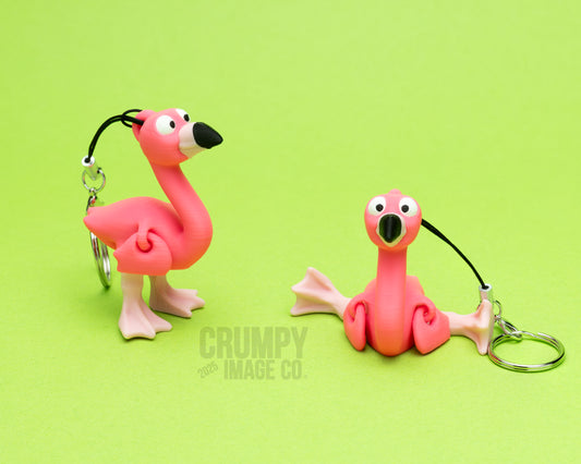 Flexi Flamingo Keychain