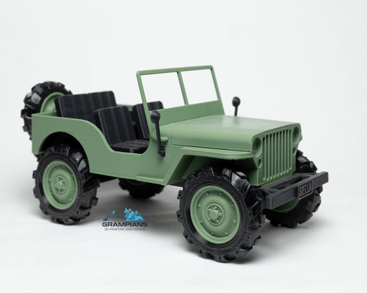 Willys Jeep and Trailer set